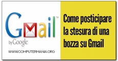 Come posticipare la stesura di una bozza su Gmail